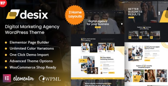 Desix - Digital Marketing Agency WordPress Theme