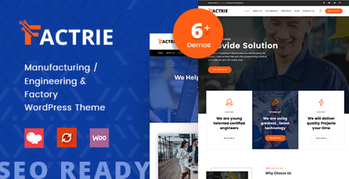 Factrie - Manufacturing & Industrial Factory WordPress Theme