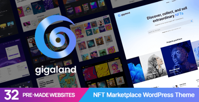 Gigaland - NFT Marketplace WordPress Theme