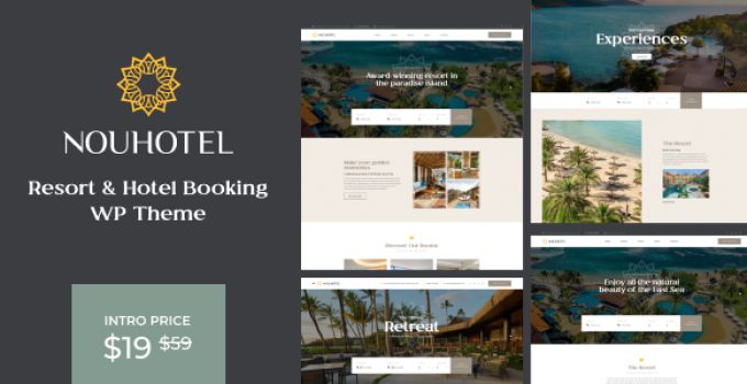 NouHotel - Resort & Hotel Booking WordPress Theme