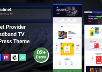 Subnet - Internet Provider, Wifi & Broadband TV WordPress Theme