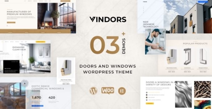 Vindors - Windows & Doors Company WordPress Theme