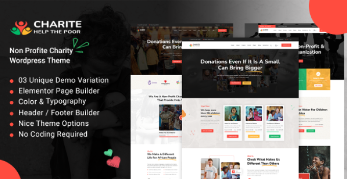 Charite - Nonprofit Charity & Donation WordPress Theme