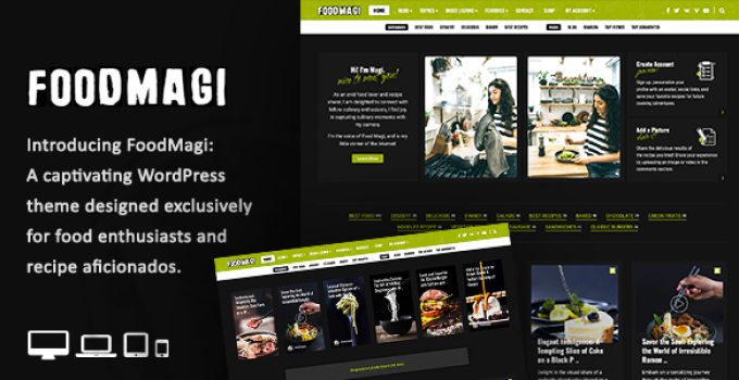 FoodMagi - Bookmark Cooking Recipes WordPress Theme