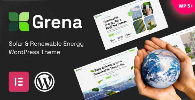Grena - Solar & Renewable Energy WordPress Theme