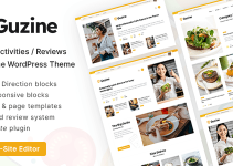 Guzine - Recipe Blogging WordPress Theme