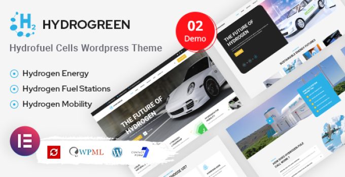 Hydrogreen - Fuel Cell Services & Charging Station WordPress Theme