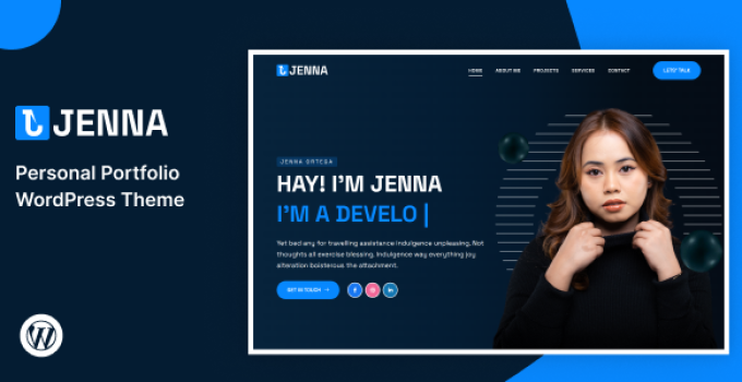 Jenna – Personal Portfolio WordPress Theme