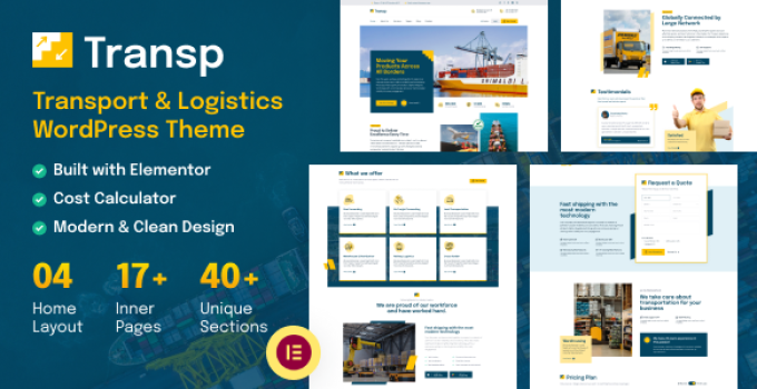 Transp - Transport Courier & Logistics  WordPress Theme