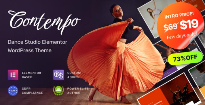 Contempo - Dance School WordPress Theme