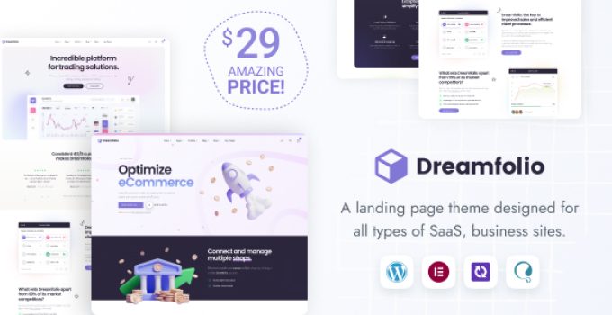Dreamfolio - Landing Page WordPress Theme