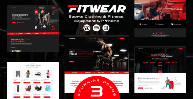 Fitwear - Sports Clothing & Fitness Equipment WordPress Theme