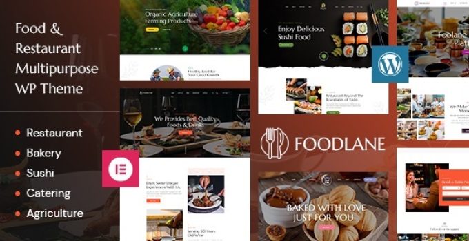 Foodlane | Food & Restaurant Multipurpose WordPress Theme