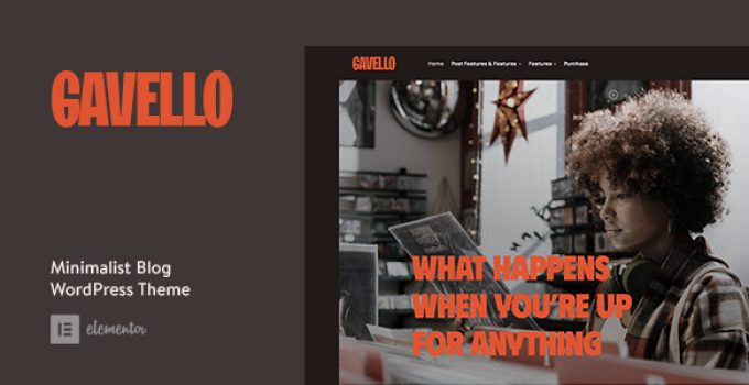Gavello - Captivating Minimalist Blog Theme