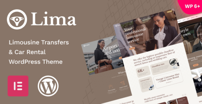 Lima - Limousine Transfers & Car Rental WordPress Theme