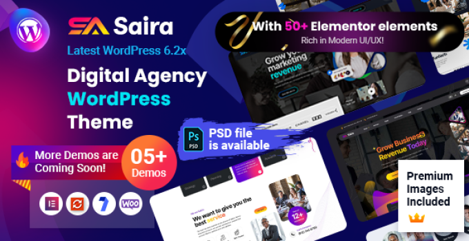 Saira - Digital Agency WordPress Theme