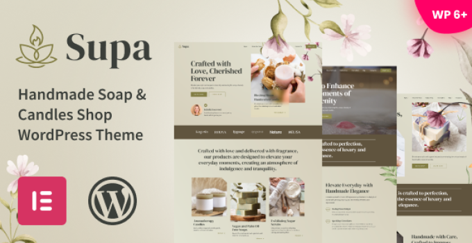 Supa - Handmade Soap & Candles Shop WordPress Theme