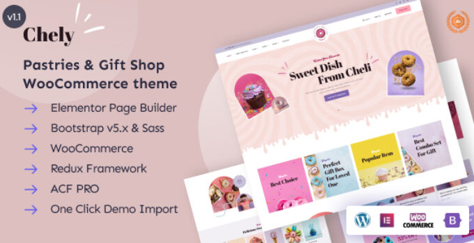 Chely - Pastries & Gift Shop WordPress Theme
