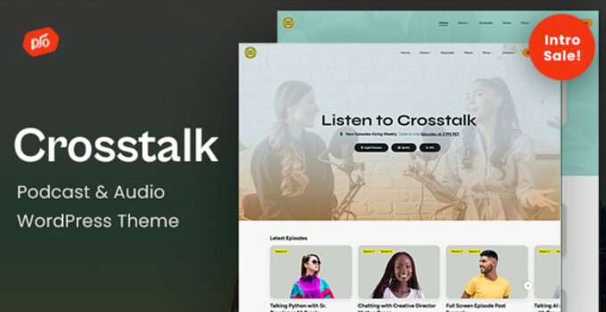 Crosstalk - Podcast & Audio WordPress Theme
