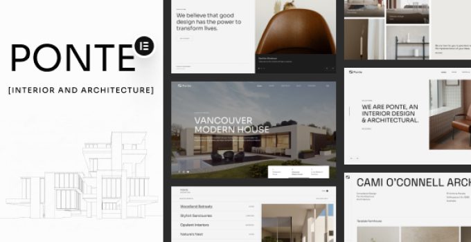 Ponte - Interior Design & Architecture WordPress Theme