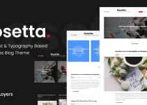 Rosetta - Minimalist & Typography Based WordPress Blog Theme