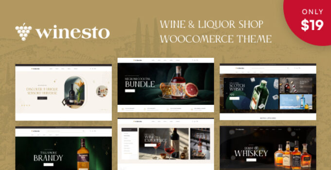 Winesto - Wine & Liquor Shop WooCommerce Theme
