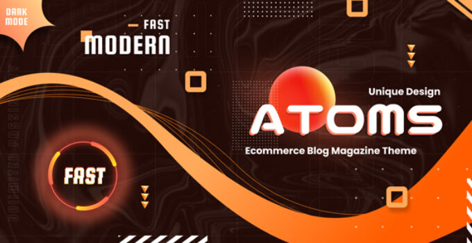 Atoms - Ecommerce Magazine WordPress Theme