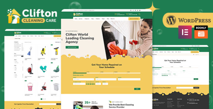 Clifton - Cleaning Service Agency WordPress Theme