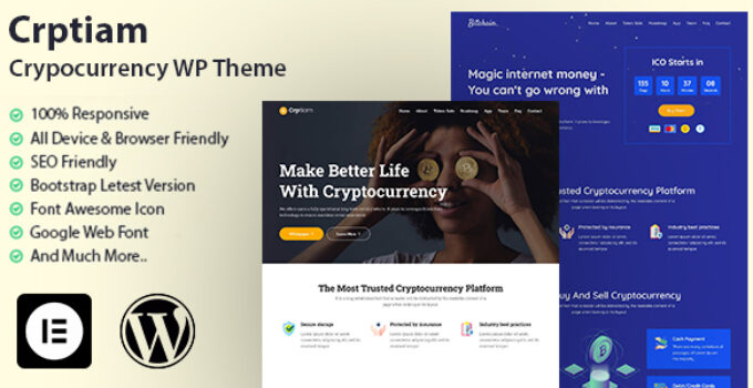 Crptiam - Cryptocurrency WordPress Theme