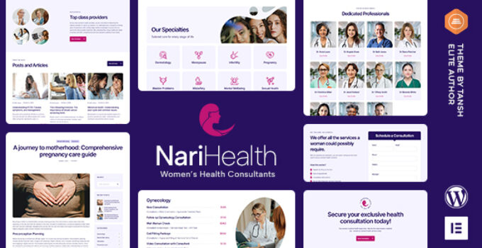 NariHealth Women's Health Consultant WordPress Theme