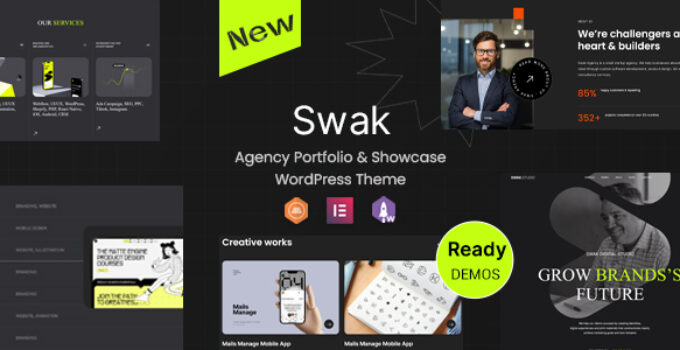 Swak - Agency Portfolio & Showcase WordPress Theme