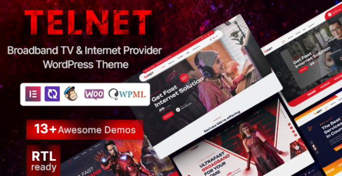 Telnet - Broadband TV & Internet Provider WordPress Theme