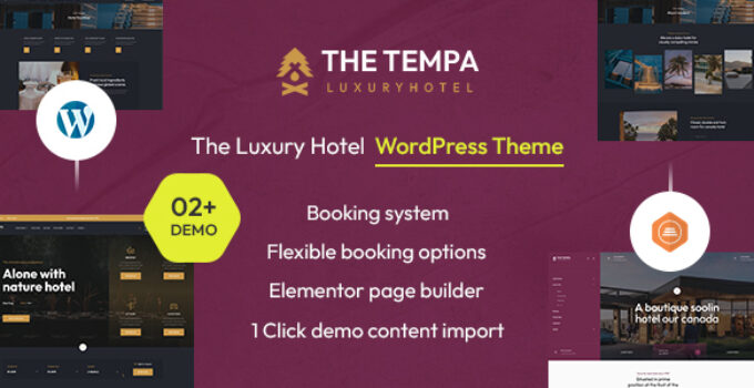 Tempa - The Luxury Hotel WordPress
