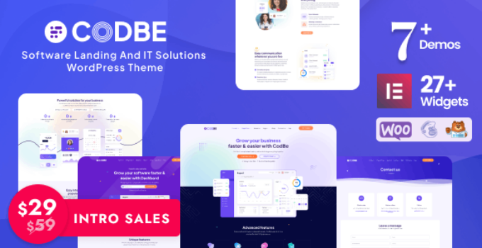 CodBe - Software Landing and IT Solutions WordPress Theme