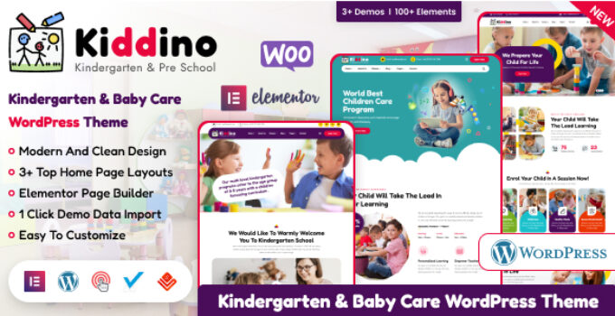 Kiddino - Kids & Kindergarten WordPress Theme