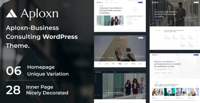 Aploxn - Business Consulting WordPress Theme