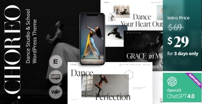 Choreo - Dance Studio & School WordPress Theme