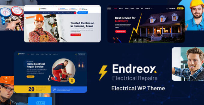 Endreox - Electrical Repair Service WordPress Theme