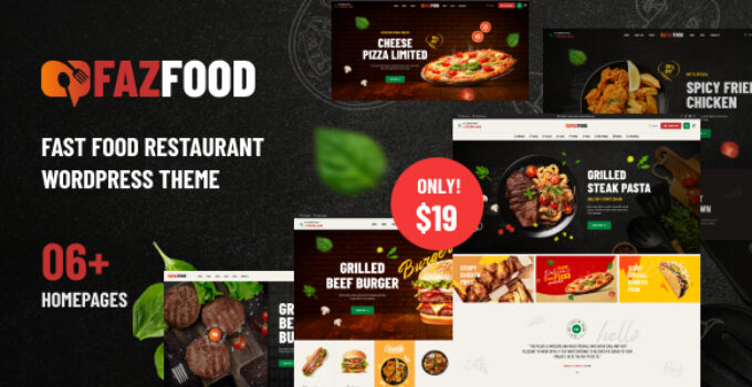 Fazfood - Fast Food Restaurant WordPress Theme