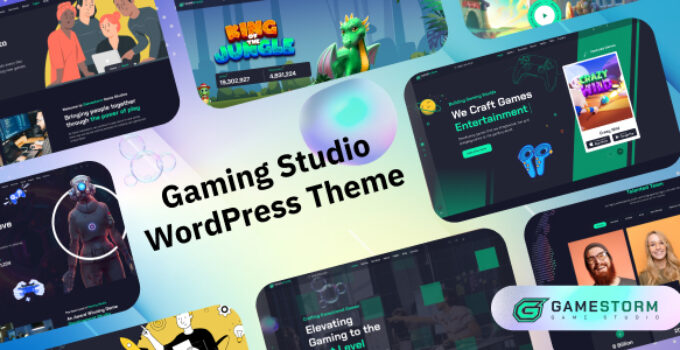 Gamestorm - Gaming Studio WordPress Theme