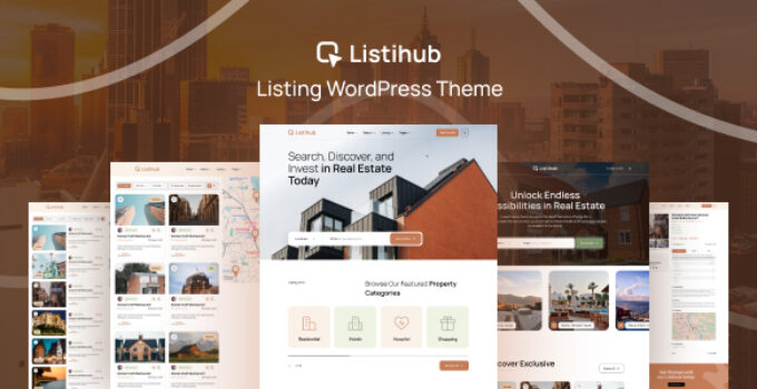 Listihub - Listing WordPress Theme