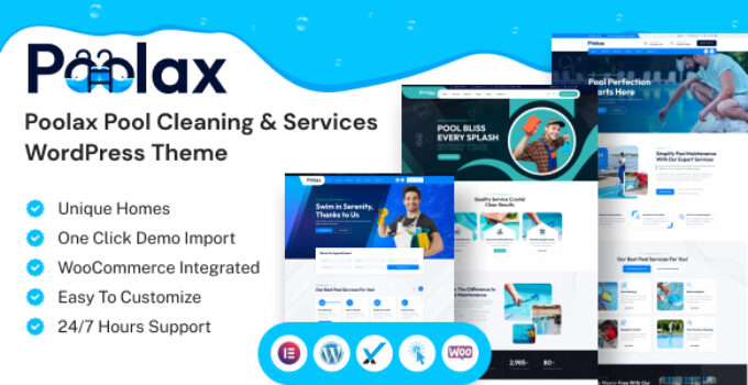 Poolax – Pool Cleaning & Services WordPress Theme