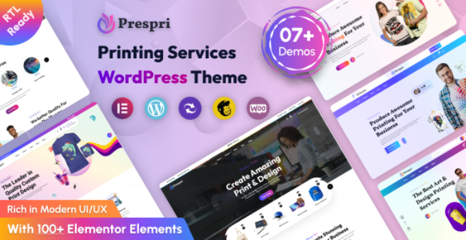 Prespri - Printing Services WordPress Theme