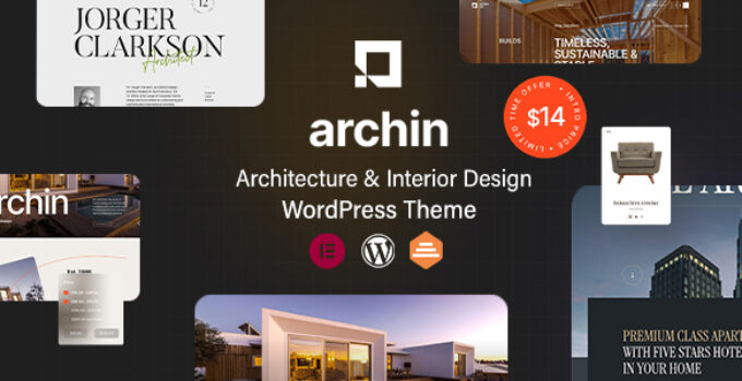Archin - Architecture & Interior Design WordPress Elementor Theme