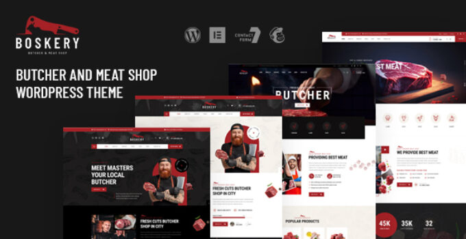 Boskery - Butcher & Meat Shop WordPress Theme