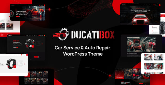 Ducatibox - Car Service & Auto Repair WordPress Theme
