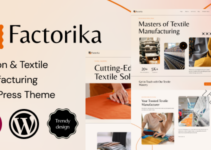 Factorika - Fashion & Textile Manufacturing WordPress Theme