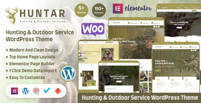 Huntar - Hunting & Outdoor WordPress Theme
