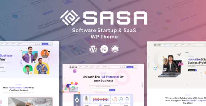 SaSa - SaaS & Tech Startup Elementor WordPress Theme