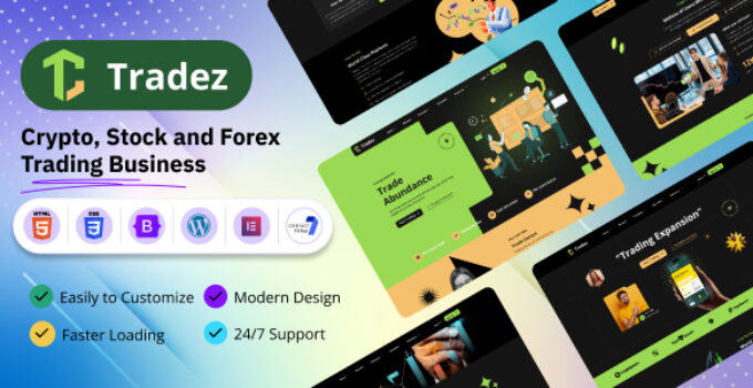 Tradez - Forex and Stock Broker WordPress Theme